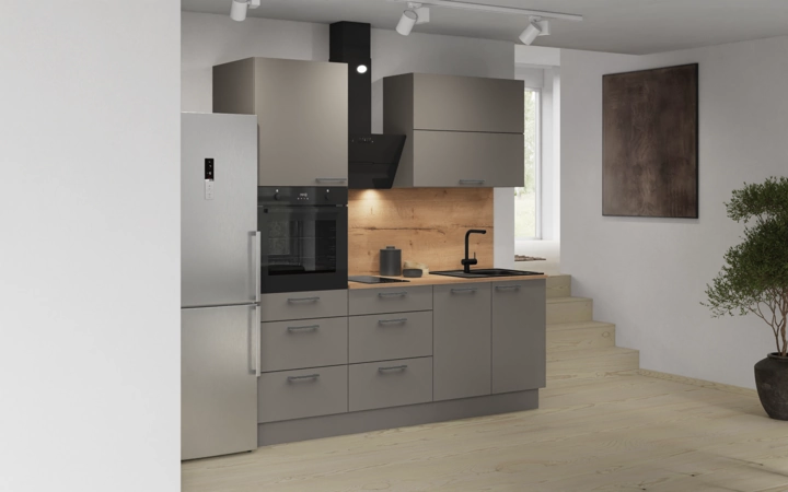 Cuisines Elite Cuisine linéaire 210 cm électroménagers inclus, planning 8 1