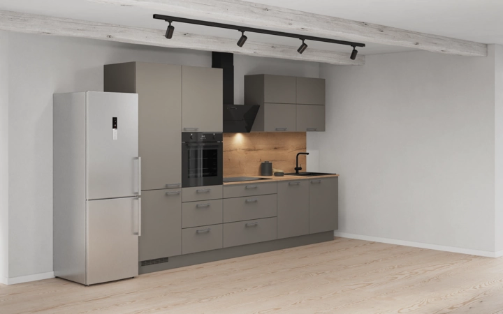 Cuisines Elite Cuisine linéare 330cm électroménagers inclus planning 8 1
