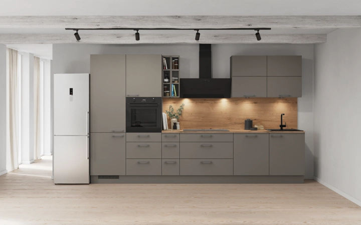 Cuisines Elite Cuisine linéare 360 cm électroménagers inclus planning 8 0