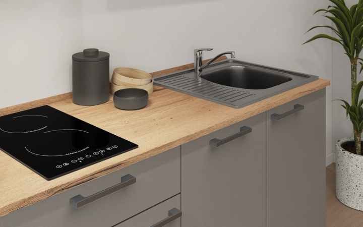 Cuisines Elite Cuisine linéaire 210 cm électroménagers inclus, planning 9 3