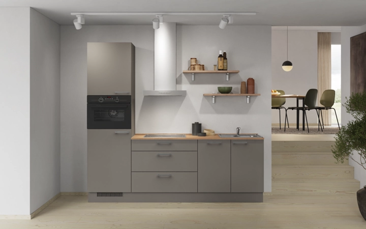 Cuisines Elite Cuisine linéaire 240 cm électroménagers inclus planning 9 0