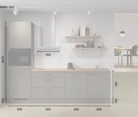 Cuisines Elite Cuisine linéare 270 cm électroménagers inclus planning 9 5