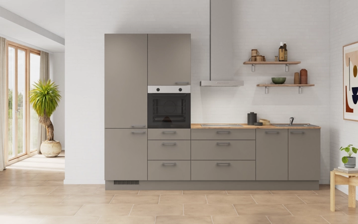 Cuisines Elite Cuisine linéaire 300 cm électroménagers inclus planning 9 0