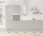 Cuisines Elite Cuisine linéare 330cm électroménagers inclus planning 9 5